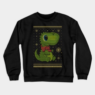 Christmas baby T-rex - ugly sweater Crewneck Sweatshirt